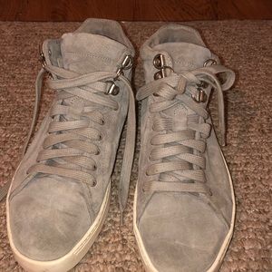 Rag & Bone Kent High-Top Sneakers in Grey Suede